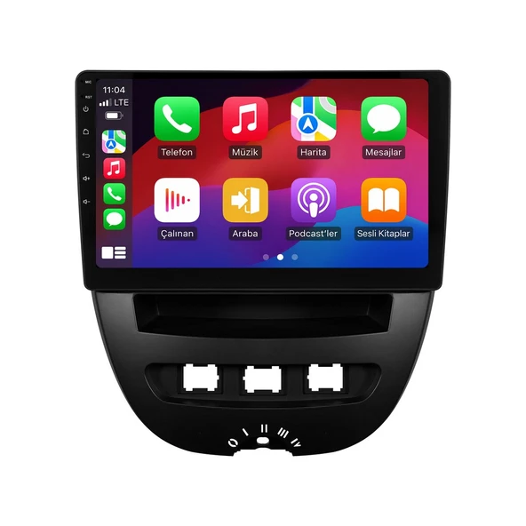Citroen C1 2007-2013 Android Multimedya 10 inç 4-64 GB CarPlay Navigasyon Ekran ürün görseli 1