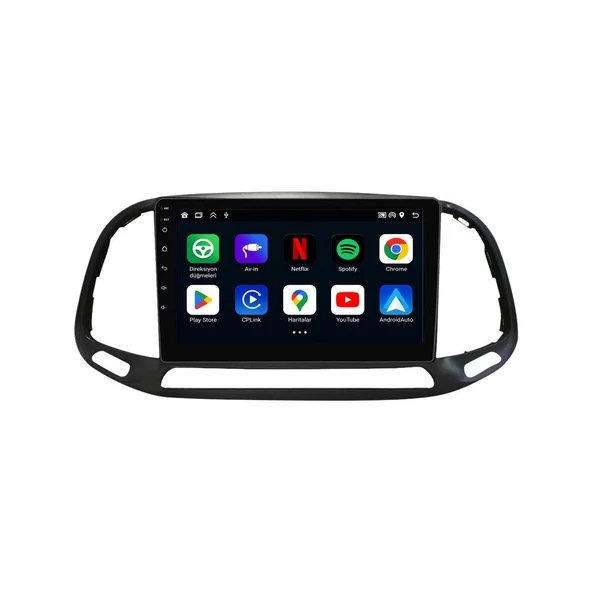 Fiat Doblo Panorama D4 2015-2021 Android Multimedya 9 inç 8-128 GB CarPlay Navigasyon Ekran ürün görseli 1
