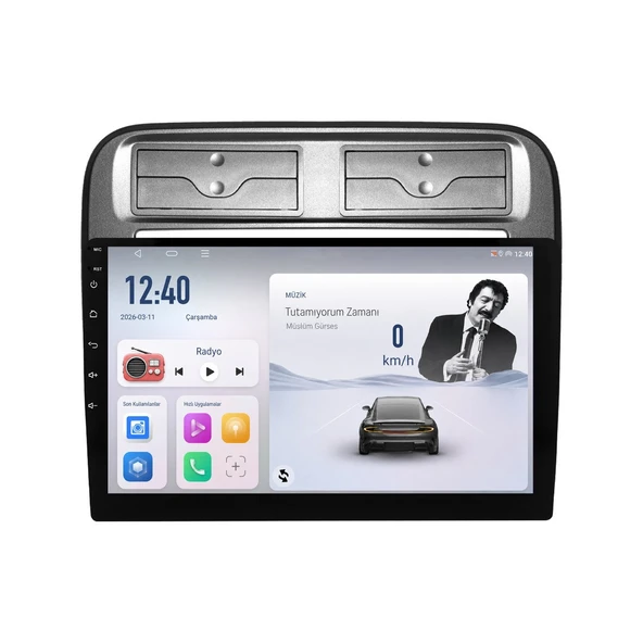 Fiat Punto 2006-2012 Android Multimedya 9 inç 10-256 GB Pro CarPlay Navigasyon Ekran ürün görseli 1
