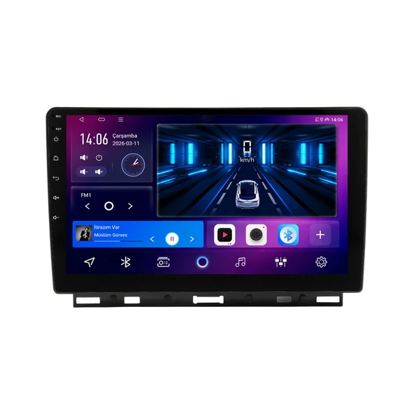 Renault Captur 2020-2023 Android Multimedya 9 inç 8-128 GB Pro CarPlay Navigasyon Ekran ürün görseli 1