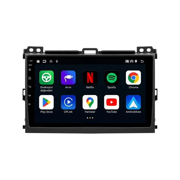 Toyota Land Cruiser Prado 2003-2009 Android Multimedya 9 inç 10-256 GB Pro CarPlay Navigasyon Ekran ürün görseli 1