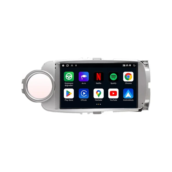 Toyota Yaris 2012-2019 Android Multimedya 9 inç 8-128 GB Pro CarPlay Navigasyon Ekran ürün görseli 1