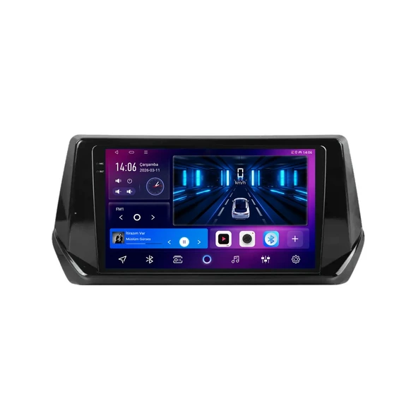 Peugeot 2008 2020-2025 Android Multimedya 9 inç 8-128 GB CarPlay Navigasyon Ekran ürün görseli 1