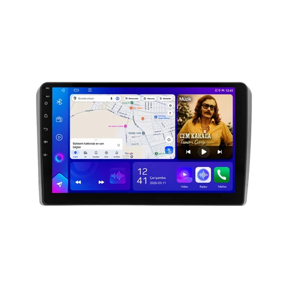 Ford Transit 2006-2013 Android Multimedya 9 inç 4-64 GB CarPlay Navigasyon Ekran ürün görseli 1