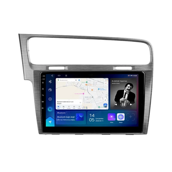 Volkswagen Golf 2012-2020 Android Multimedya 10 inç 6-64 GB CarPlay Navigasyon Ekran ürün görseli 1