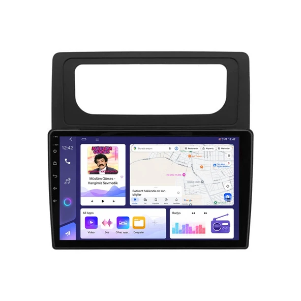 Volkswagen Caddy 2004-2010 Android Multimedya 10 inç 8-128 GB CarPlay Navigasyon Ekran ürün görseli 1