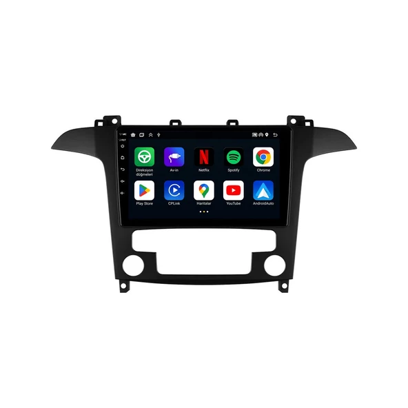 Ford S-Max 2007-2014 Android Multimedya 9 inç 4-64 GB CarPlay Navigasyon Ekran - Resim 2