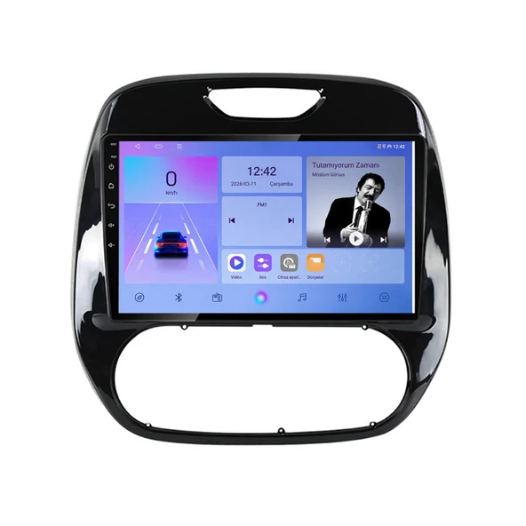 Renault Captur 2013-2019 Android Multimedya 9 inç 10-256 GB Pro CarPlay Navigasyon Ekran ürün görseli 1