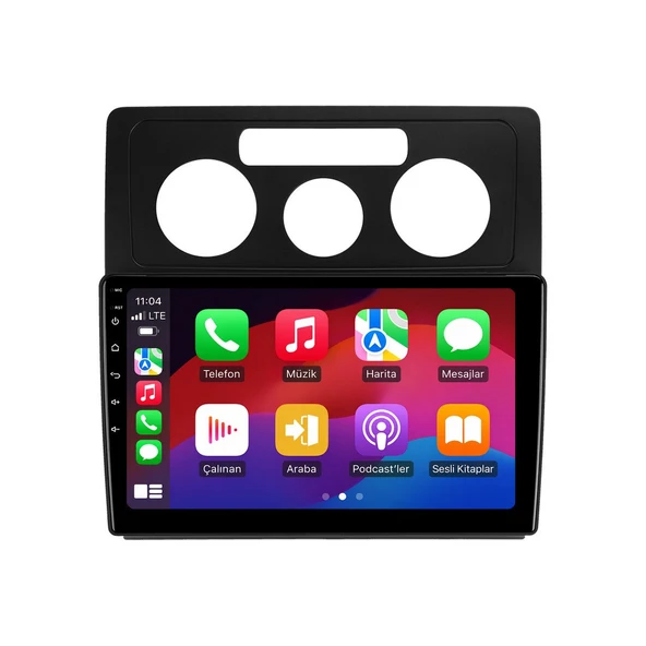 Volkswagen Caddy 2004-2010 Android Multimedya 9 inç 6-64 GB CarPlay Navigasyon Ekran ürün görseli 1