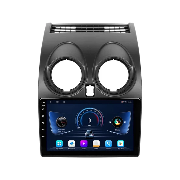 Nissan Qashqai 2007-2013 Android Multimedya 9 inç 10-256 GB Pro CarPlay Navigasyon Ekran ürün görseli 1