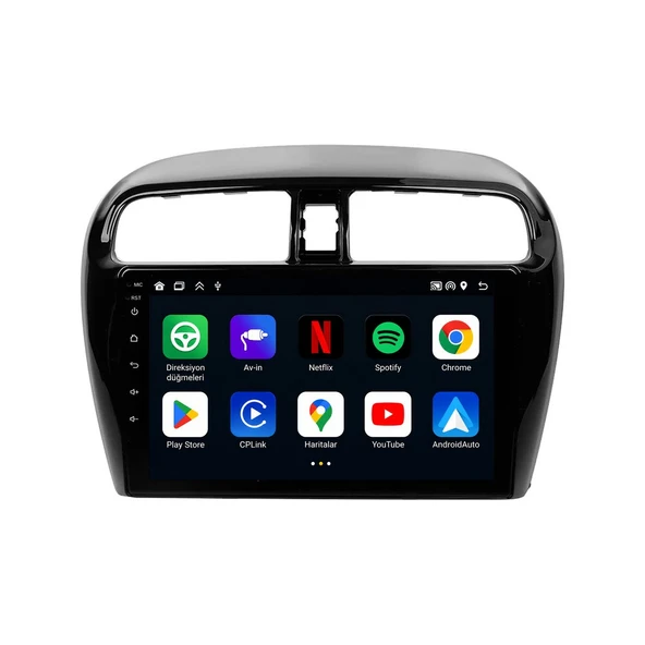 Mitsubishi Attrage 2014-2015 Android Multimedya 9 inç 4-64 GB CarPlay Navigasyon Ekran ürün görseli 1