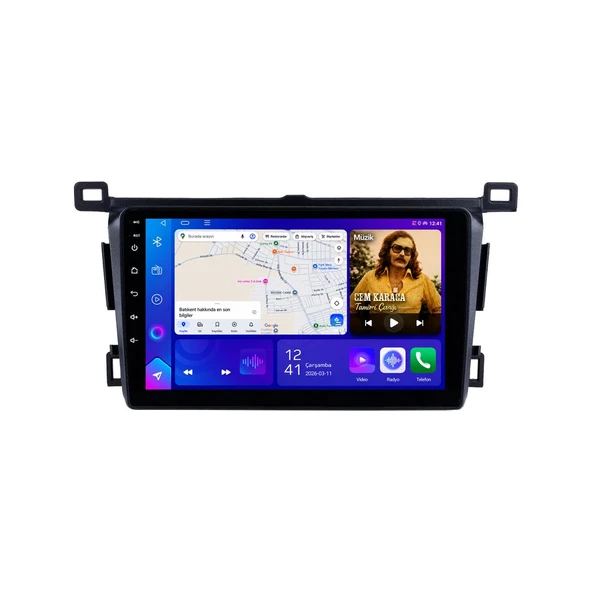 Toyota RAV4 2013-2018 Android Multimedya 9 inç 10-256 GB Pro CarPlay Navigasyon Ekran ürün görseli 1