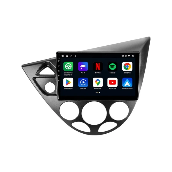 Ford Focus 1999-2005 Android Multimedya 9 inç 8-128 GB Pro CarPlay Navigasyon Ekran ürün görseli 1