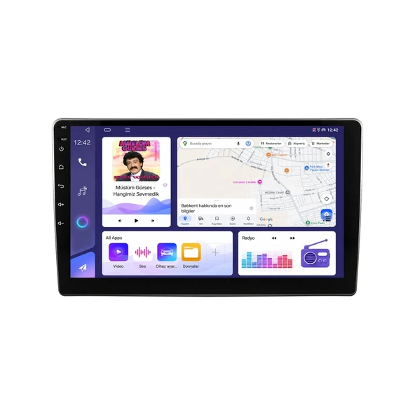 Alfa Romeo Mito 2009-2013 Android Multimedya 9 inç 8-64 GB CarPlay Navigasyon Ekran ürün görseli 1