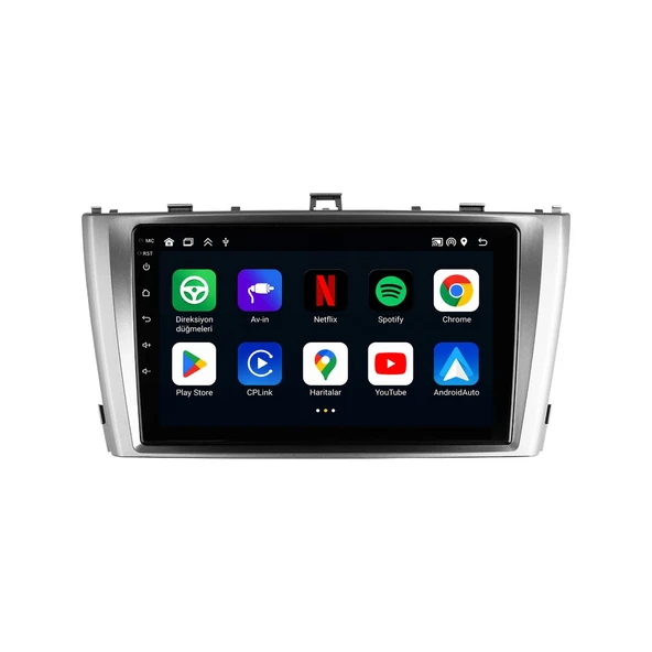 Toyota Avensis 2009-2014 Android Multimedya 9 inç 8-128 GB Pro CarPlay Navigasyon Ekran ürün görseli 1