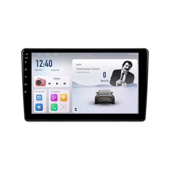 Ford Transit Connect 2009-2013 Android Multimedya 9 inç 8-128 GB Pro CarPlay Navigasyon Ekran ürün görseli 1