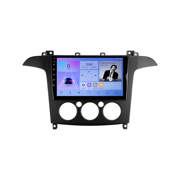 Ford S-Max 2007-2014 Android Multimedya 9 inç 8-128 GB Pro CarPlay Navigasyon Ekran ürün görseli 1