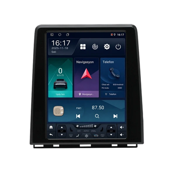 Renault Clio 2020-2025 Android Multimedya 9,7 inç 10-256 GB Pro CarPlay Navigasyon Ekran ürün görseli 1