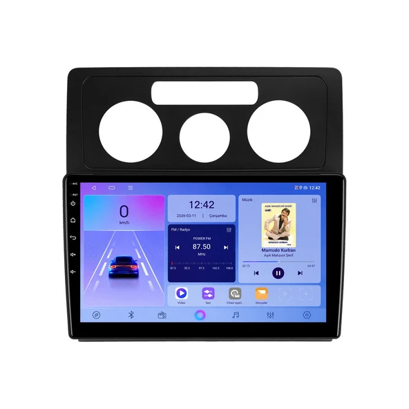 Volkswagen Caddy 2004-2010 Android Multimedya 9 inç 4-64 GB CarPlay Navigasyon Ekran ürün görseli 1