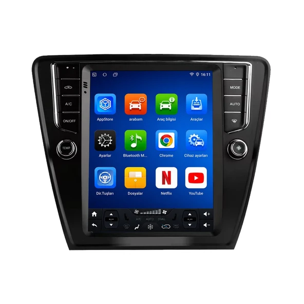 Skoda Octavia 2013-2019 Android Multimedya 9,7 inç 4-64 GB CarPlay Navigasyon Ekran ürün görseli 1