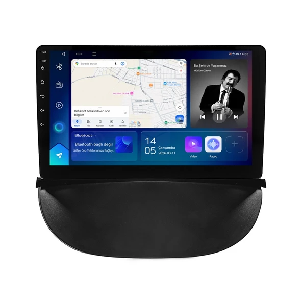 Renault Symbol 2009-2012 Android Multimedya 9 inç 6-64 GB CarPlay Navigasyon Ekran ürün görseli 1