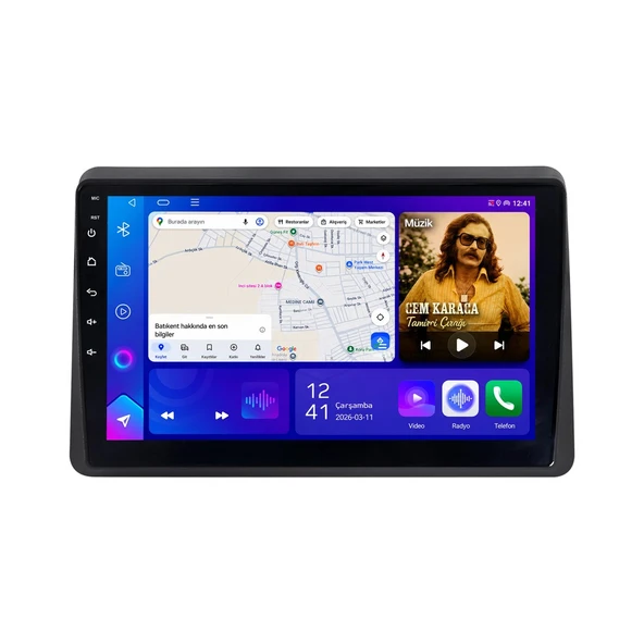 Renault Master 2020-2024 Android Multimedya 10 inç 8-128 GB Pro CarPlay Navigasyon Ekran ürün görseli 1