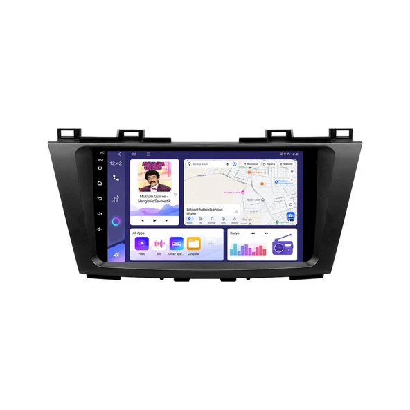 Mazda 5 2010-2013 Android Multimedya 9 inç 8-128 GB CarPlay Navigasyon Ekran ürün görseli 1