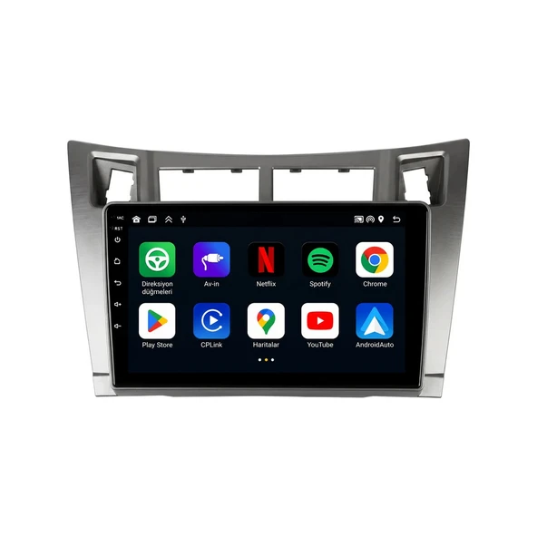 Toyota Yaris 2007-2011 Android Multimedya 9 inç 8-128 GB Pro CarPlay Navigasyon Ekran ürün görseli 1