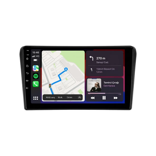 Toyota Avensis 2003-2009 Android Multimedya 9 inç 8-128 GB CarPlay Navigasyon Ekran ürün görseli 1