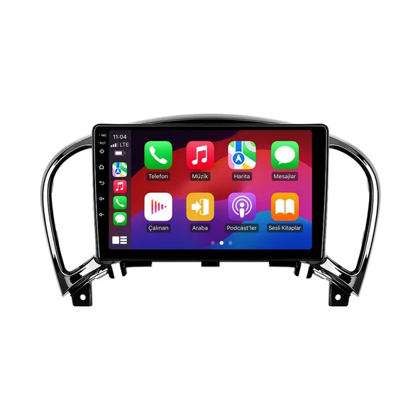 Nissan Juke 2011-2018 Android Multimedya 9 inç 10-256 GB Pro CarPlay Navigasyon Ekran ürün görseli 1