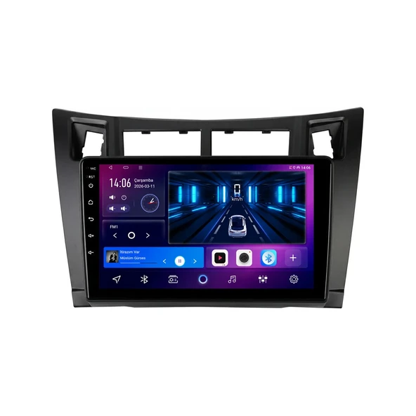 Toyota Yaris 2007-2011 Android Multimedya 9 inç 4-64 GB CarPlay Navigasyon Ekran ürün görseli 1