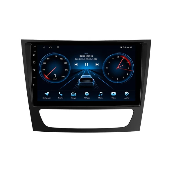 Mercedes CLS 2004-2010 Android Multimedya 9 inç 8-128 GB Pro CarPlay Navigasyon Ekran ürün görseli 1