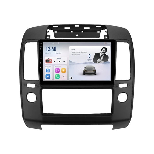 Nissan Navara 2006-2010 Android Multimedya 9 inç 8-128 GB CarPlay Navigasyon Ekran ürün görseli 1