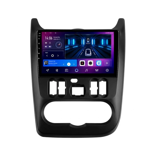 Dacia Logan 2009-2013 Android Multimedya 9 inç 6-64 GB CarPlay Navigasyon Ekran ürün görseli 1