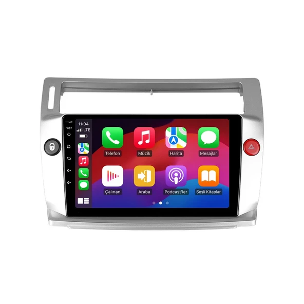 Citroen C4 2005-2011 Android Multimedya 9 inç 6-64 GB CarPlay Navigasyon Ekran ürün görseli 1