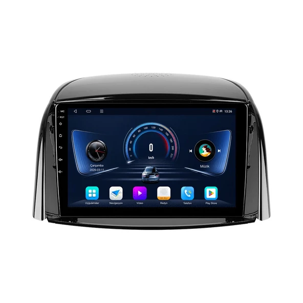 Renault Koleos 2009-2012 Android Multimedya 9 inç 8-64 GB CarPlay Navigasyon Ekran ürün görseli 1