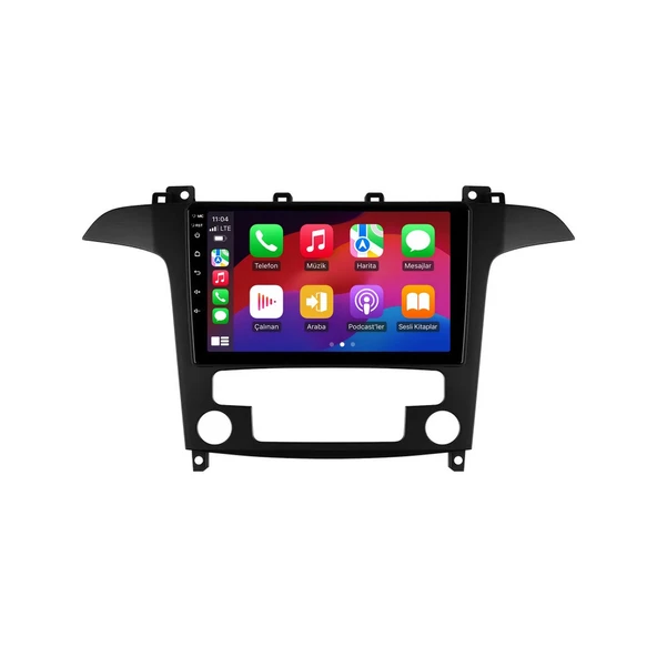 Ford S-Max 2007-2014 Android Multimedya 9 inç 4-64 GB CarPlay Navigasyon Ekran - Resim 3