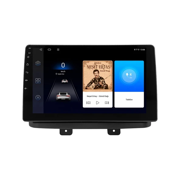 Fiat Doblo Cargo D2 2001-2013 Android Multimedya 9 inç 8-64 GB CarPlay Navigasyon Ekran ürün görseli 1