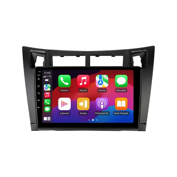Toyota Yaris 2007-2011 Android Multimedya 9 inç 6-64 GB CarPlay Navigasyon Ekran ürün görseli 1