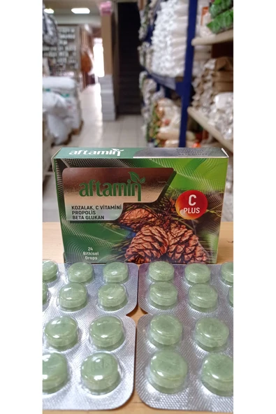 AFTAMİN Kozalak C Vitamini Propolis Çinko Beta Glukan Drops 24 Adet Alftamin ürün görseli 1