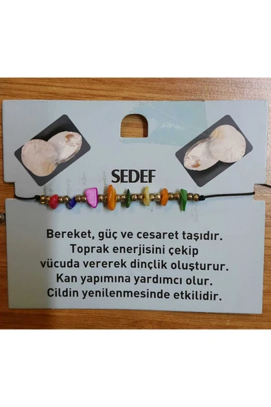 Berra Sifa Doğal Taş Ayarlanabilir Sedef Taşı Bileklik ürün görseli 1