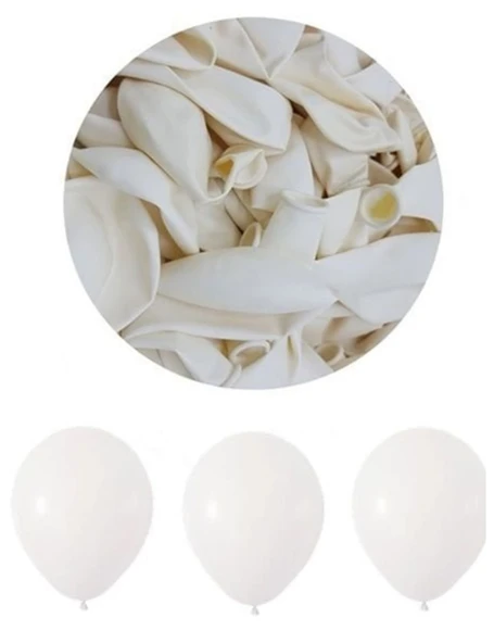 Beyaz Balon 100Lü 12  30cm ürün görseli 1