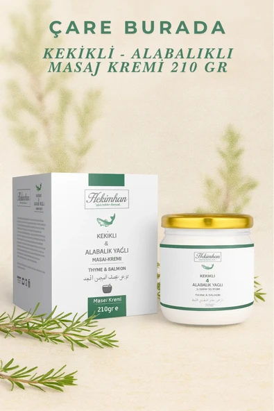 hekimhan bitkisel Kekikli & Alabalık Yağlı Masaj Kremi 210 gr ürün görseli 1