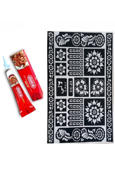 Berra Sifa Hint Kınası Kırmızı 20 G Tüp & Berra Desen A4 Cc-23 ürün görseli 1