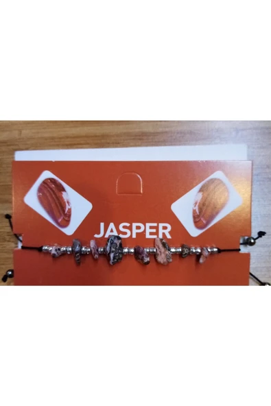 Berra Sifa Doğal Taş Ayarlanabilir Jasper Taşı Bileklik ürün görseli 1