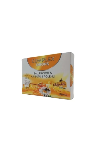 Hekimhan Bal Propolis Arı Sütü Polenli Pastil Complex Drops 24lü 62 gr ürün görseli 1