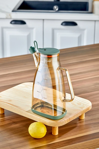 Cooker 1.1 Litre Borosilikat Cam Yağlık ve Sirkelik Zeytinyağ Şişesi Şeffaf CKR4536 ürün görseli 1