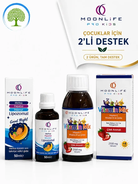 MooLife Pro Kids Good Night 50 ml  & MoonLife Pro Kids Vitamin Mix | Çocuklar için 2'li Set ürün görseli 1
