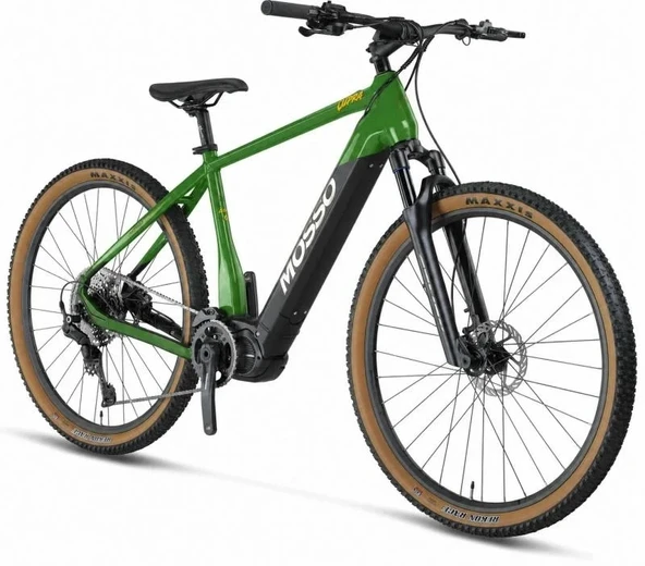MOSSO E-LUPRA ELEKTRİKLİ ERKEK DAĞ BİSİKLET 530H HD 28 JANT 11 VİTES GREEN BLACK ürün görseli 1