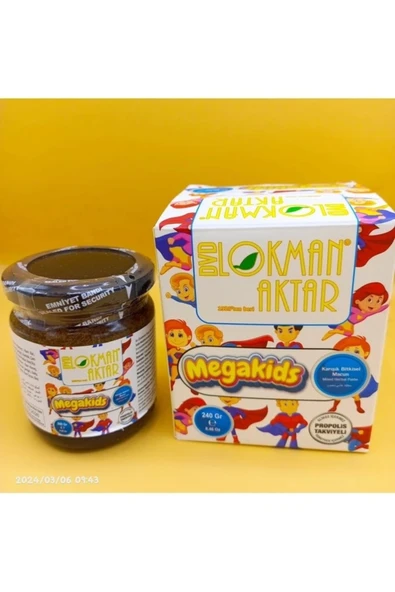DVD Lokman Aktar Lokman Aktar Megakids Çocuklar için Propolisli Karışık Bitkisel Macun 240 g ürün görseli 1